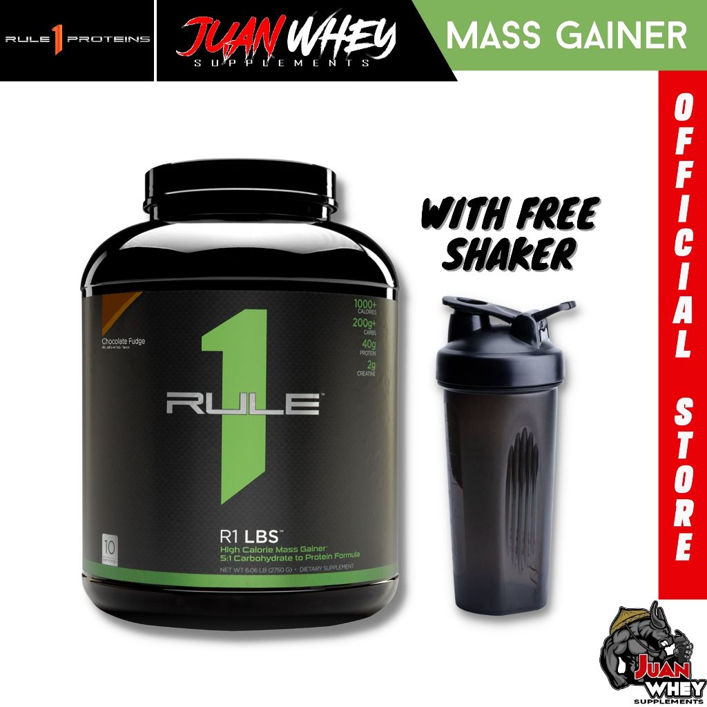 RULE 1 LBS Mass Gainer High-Calorie Weight Gainer 6LBS w/FREE Shaker