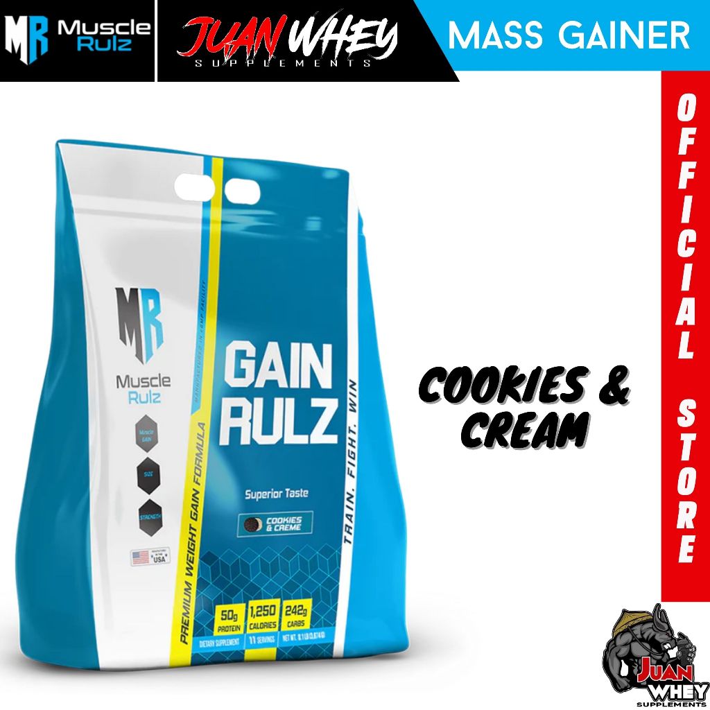 Muscle Rulz - Gain Rulz  Mass Gainer 1LB | 2LBS with or without Shaker + Freebies!