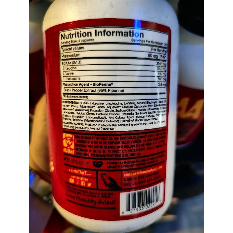 Mutant BCAA Capsules - 400 Caps