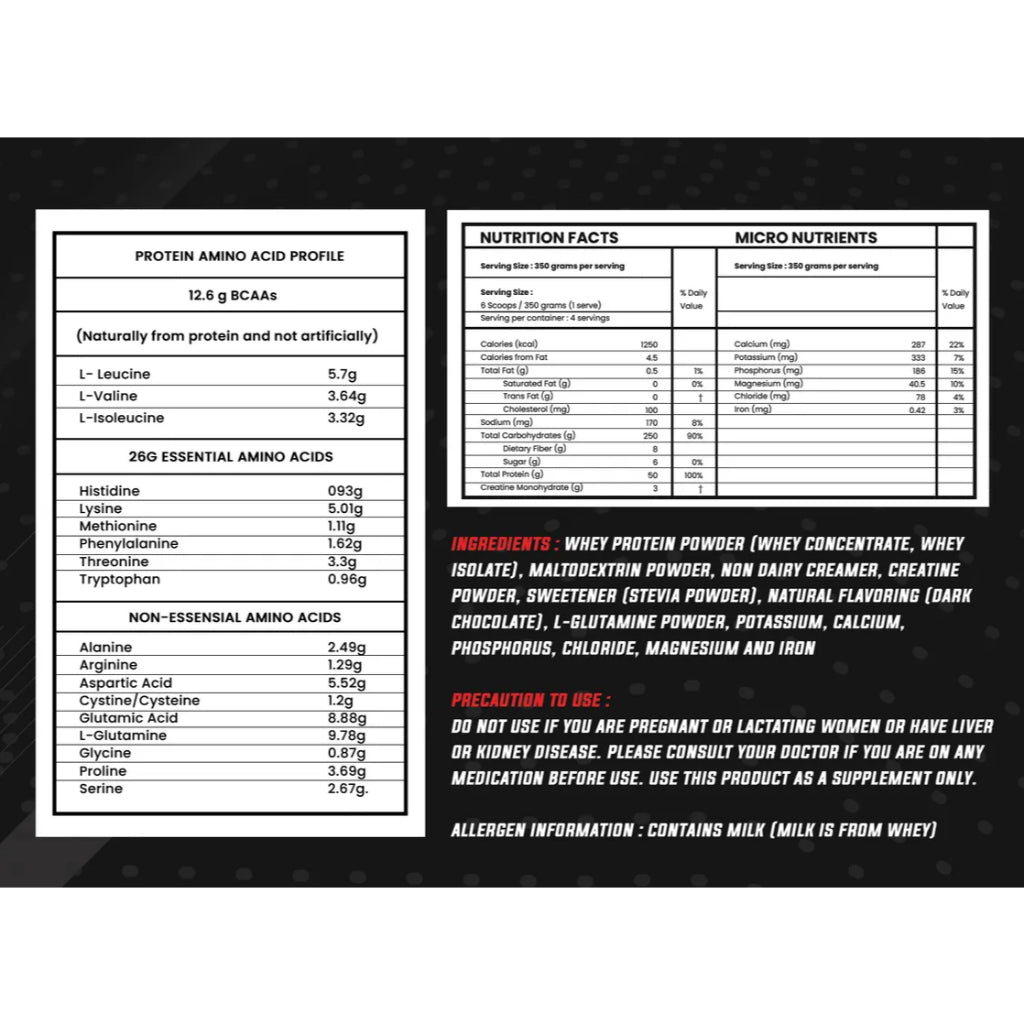 Rhyno Nutrition Bulky Mass Gainer 3LBS