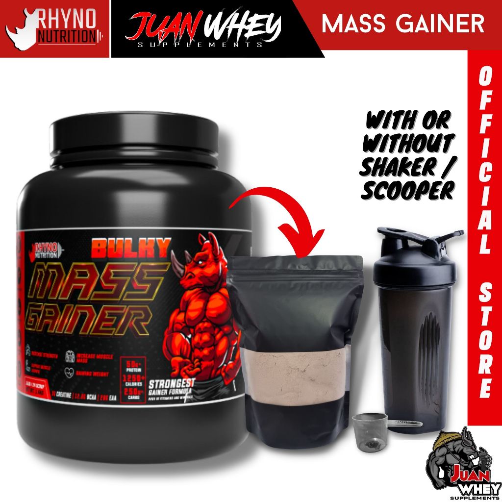 Rhyno Nutrition Bulky Mass Gainer 1LB | 2LBS plsu freebies