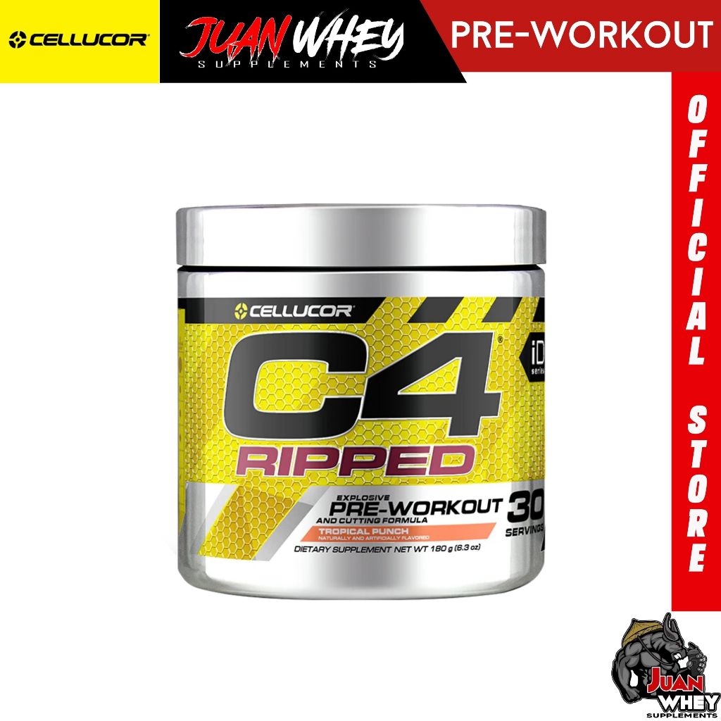 Cellucor C4 Ripped Pre-Workout Powder 30 Servings Pre Workout Energy Boost Cutting L-Carnitine