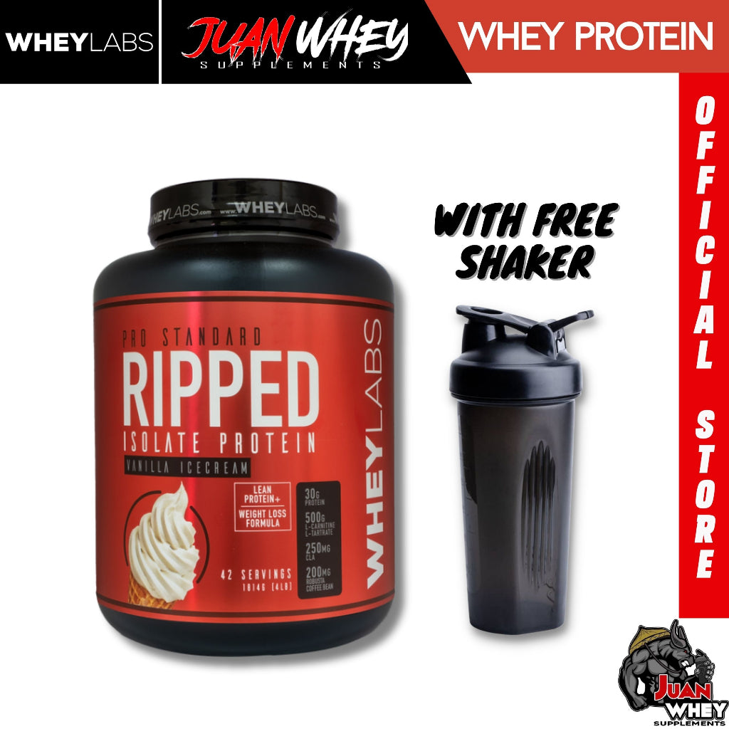 WHEYLABS PRO STANDARD RIPPED ISOLATE PROTEIN 4LBS with or without SHAKER - WheyLabs