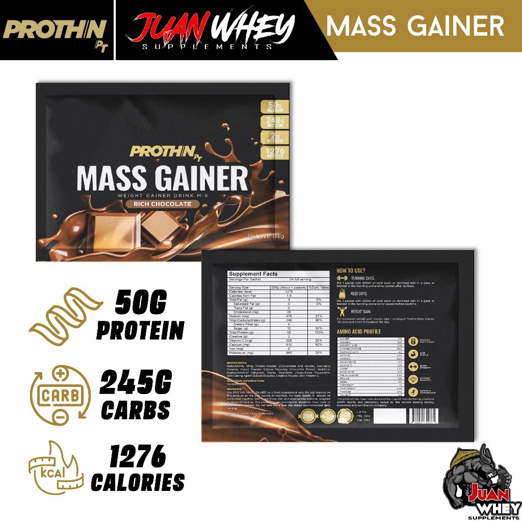 Prothin Mass Gainer - 10 | 15 | 20 | 25 | 30 Sachets only