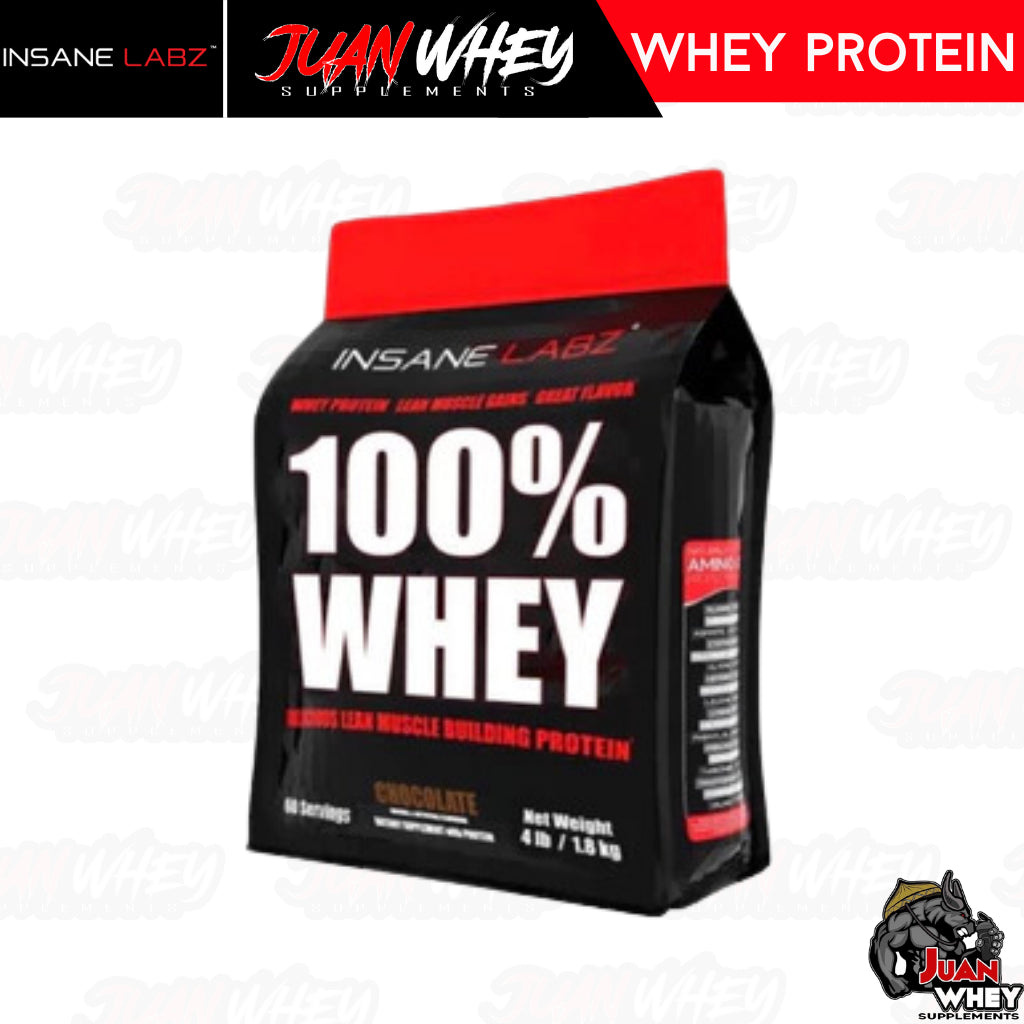 Insane labz 100% Whey 4LBS with or without Shaker and Tank Top