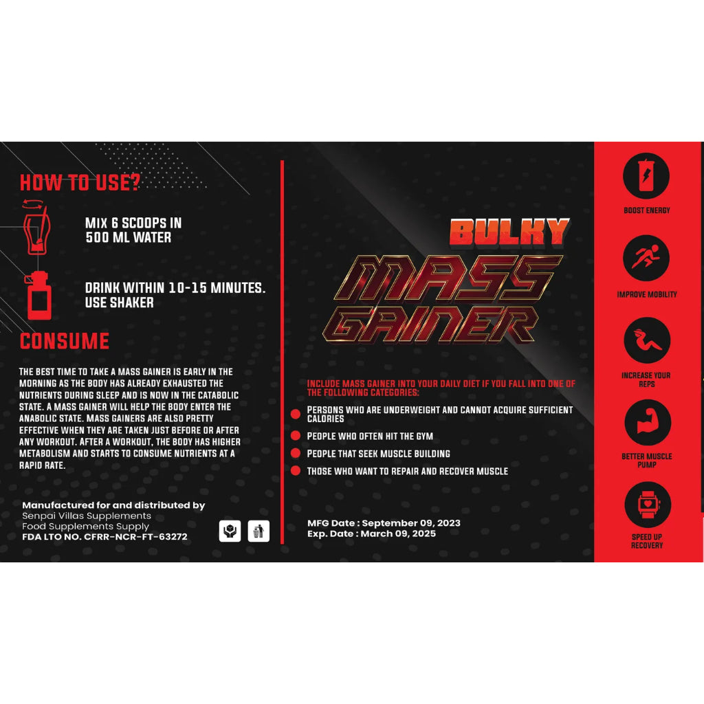 Rhyno Nutrition Bulky Mass Gainer 3LBS
