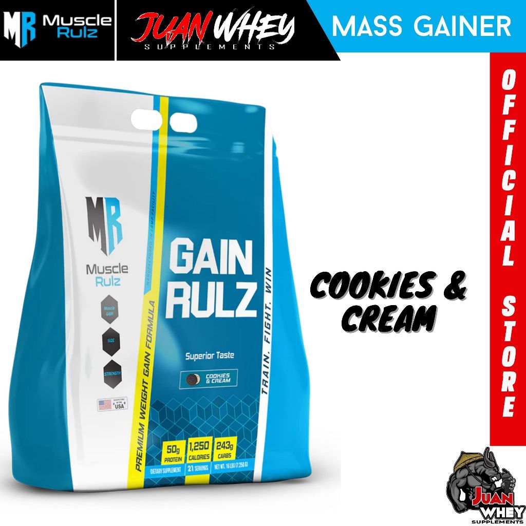 Muscle Rulz Gain Rulz Mass Gainer 16LBS with Free Shaker