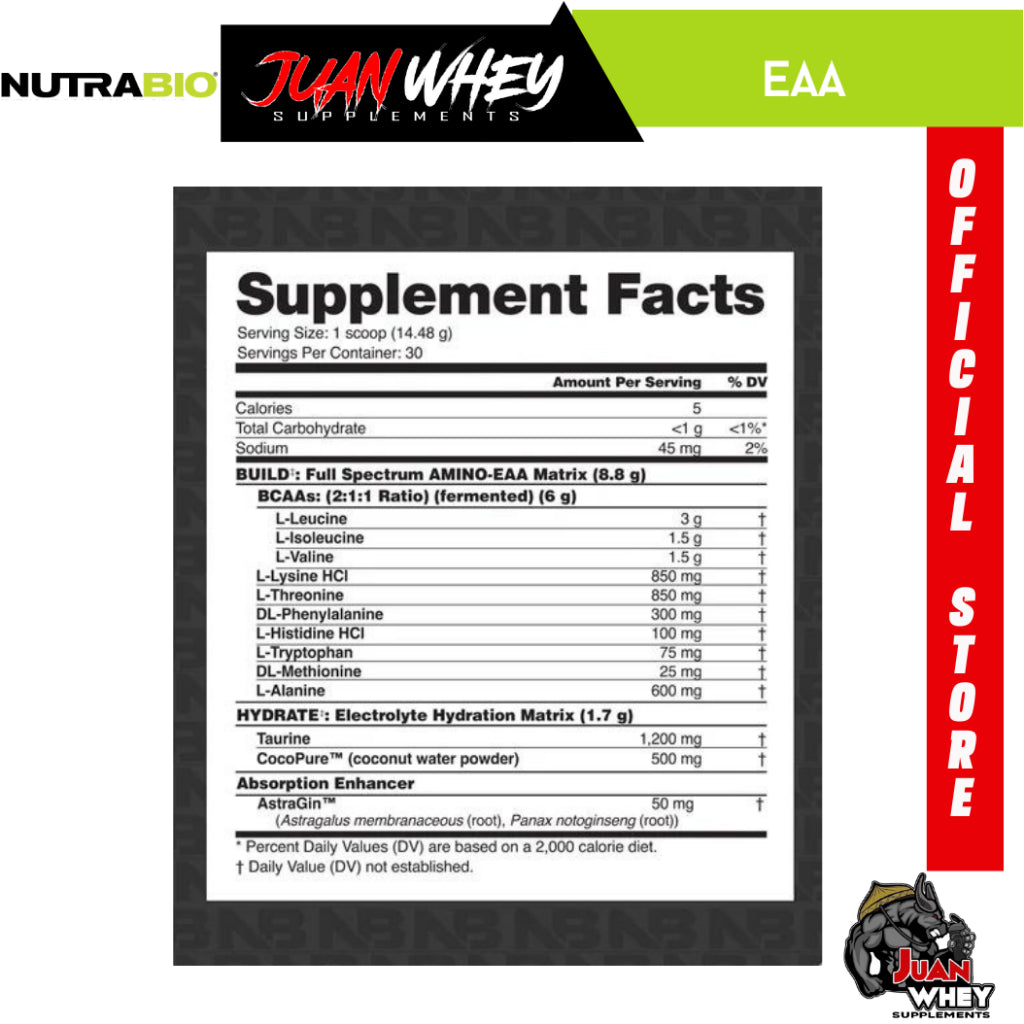 Nutrabio EAA PURE 30 Servings