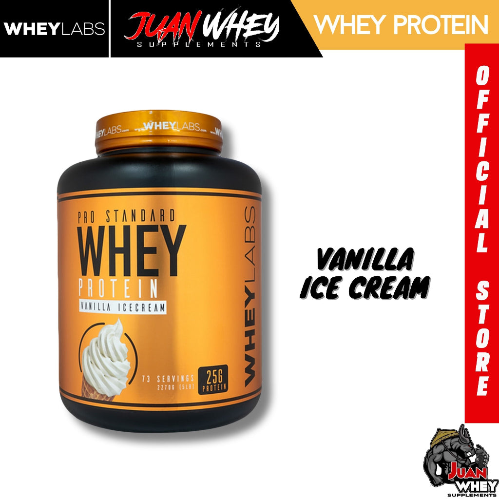 WHEYLABS WHEY PROTEIN POWDER 5LBS PRO STANDARD - Muscle Recovery Gluten-Free with FREE SANDO!===