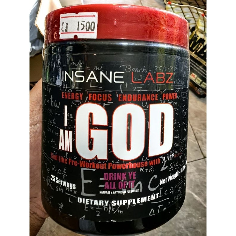 INSANE LABZ I Am God High Stimulant Pre-Workout Powder (25 Servings)