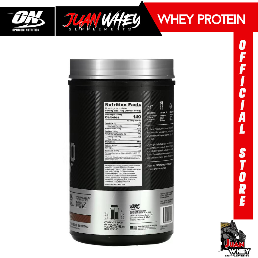 ON Platinum Hydro Whey - 1.8LBS or 3.61LBS