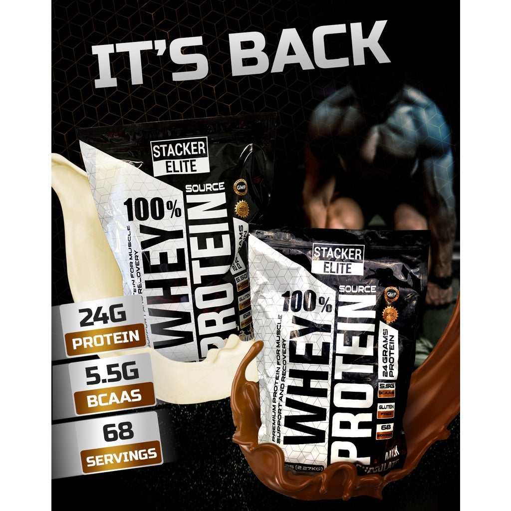 STACKER ELITE WHEY PROTEIN - AVAILABLE IN 1LB | 2LBS POWDER
