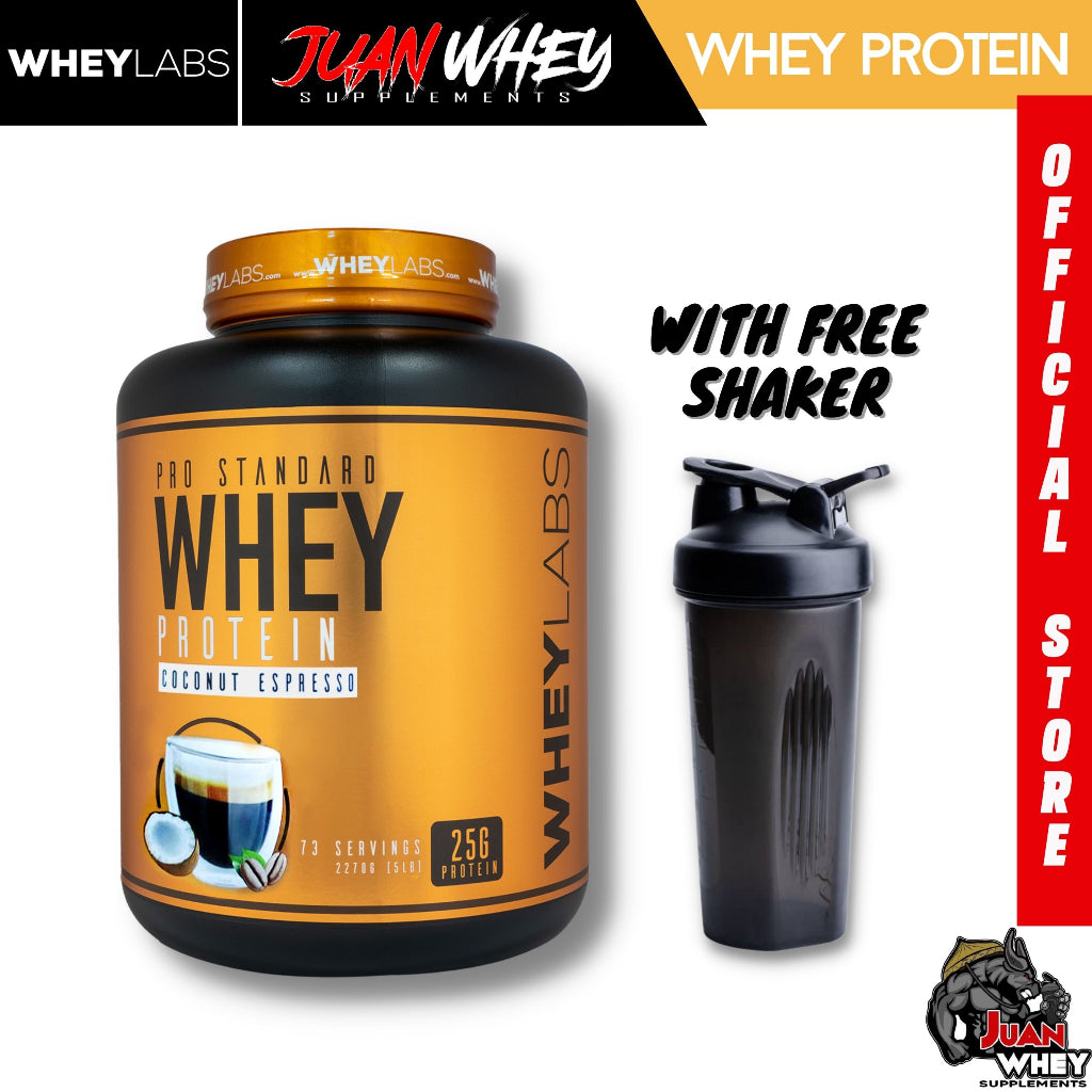 WHEYLABS WHEY PROTEIN POWDER 5LBS PRO STANDARD - Muscle Recovery Gluten-Free with FREE SANDO!===