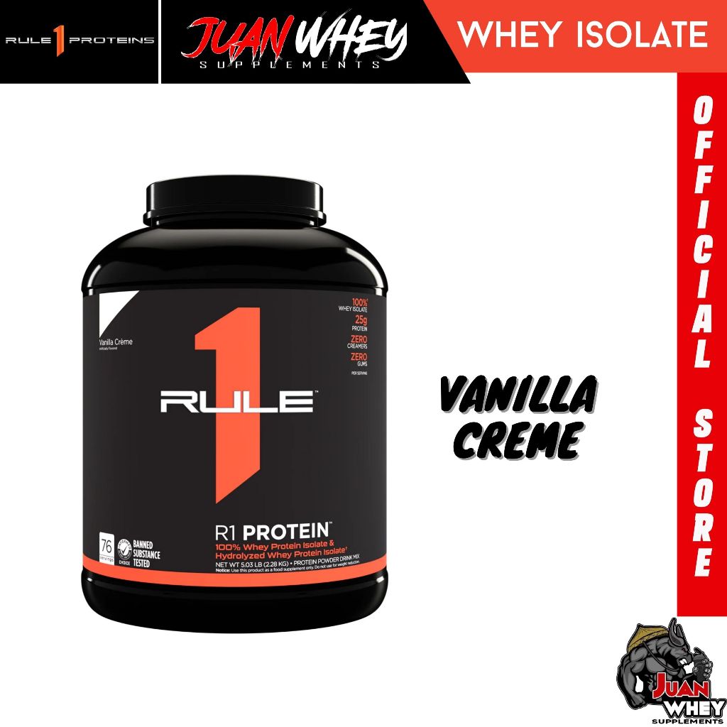 Rule 1 R1 Whey ISOLATE Protein 5LBS - Fast-Acting Pure Hydrolysate Powder Muscle Growth Supplement