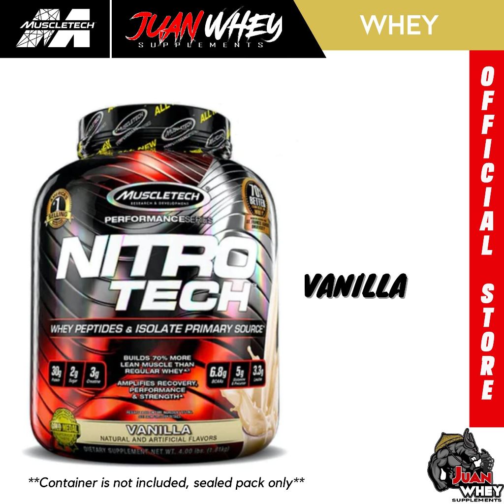 Muscletech Nitrotech Whey Protein Powder (1LB/2LBS)