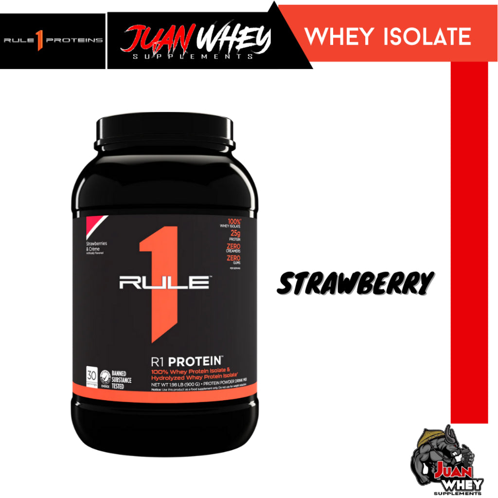 Rule 1 R1 Whey ISOLATE Protein 2LBS - Fast-Acting Pure Hydrolysate Powder Muscle Growth Supplement