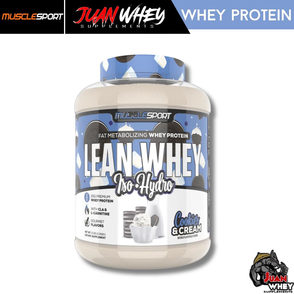 Musclesport Lean Whey Isolate | Iso hydro - Fat Metabolizing Whey Protein 5LBS