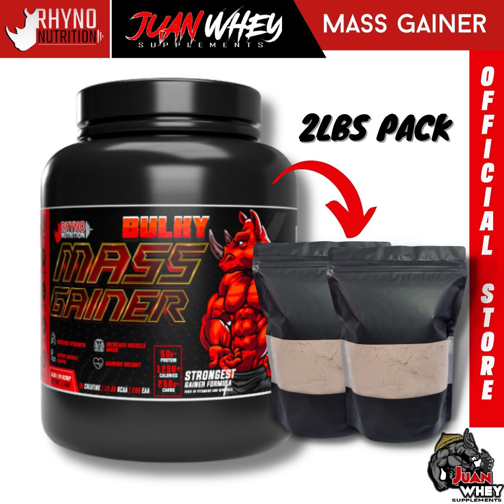 Rhyno Nutrition Bulky Mass Gainer 1LB | 2LBS plsu freebies