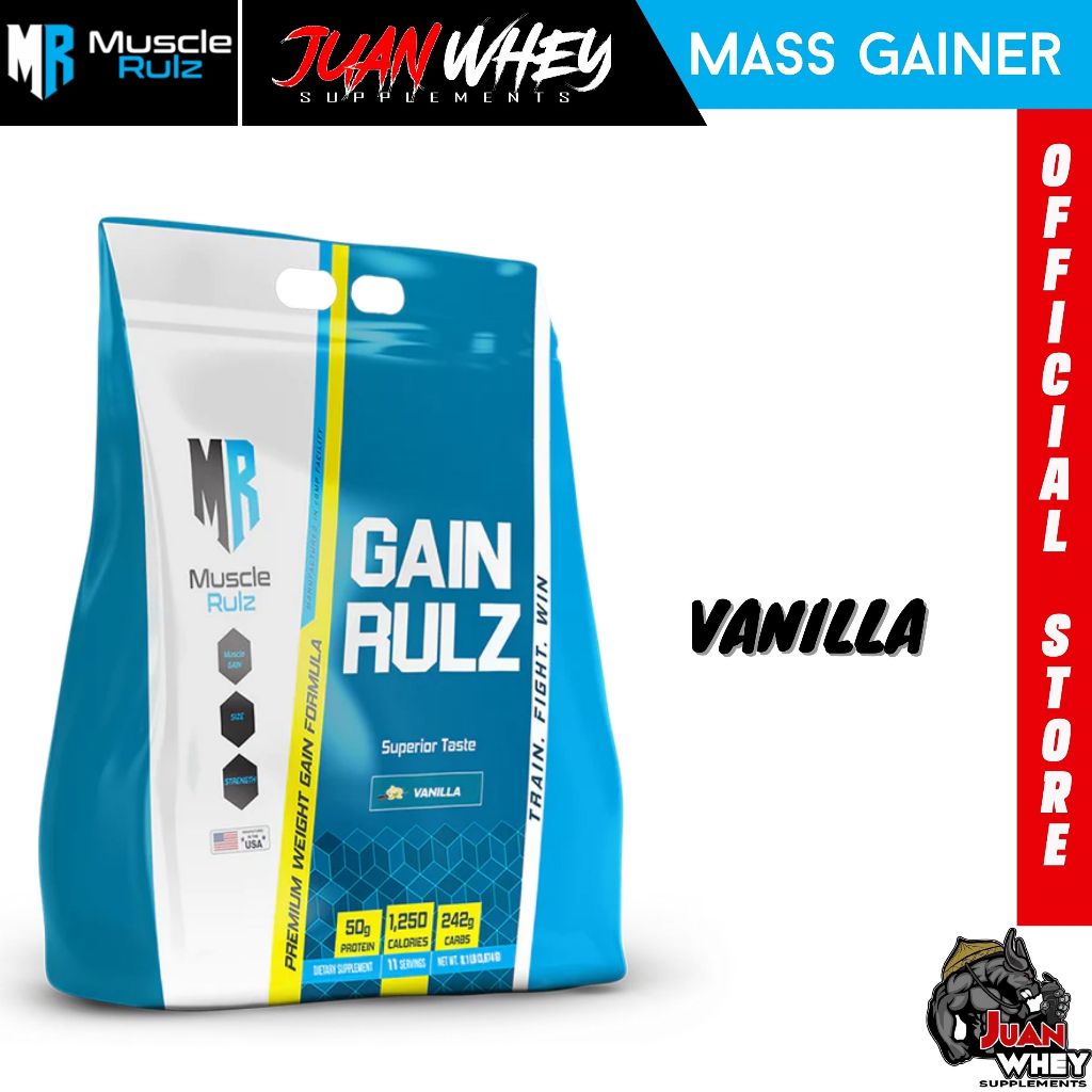 Muscle Rulz - Gain Rulz  Mass Gainer 1LB | 2LBS with or without Shaker + Freebies!