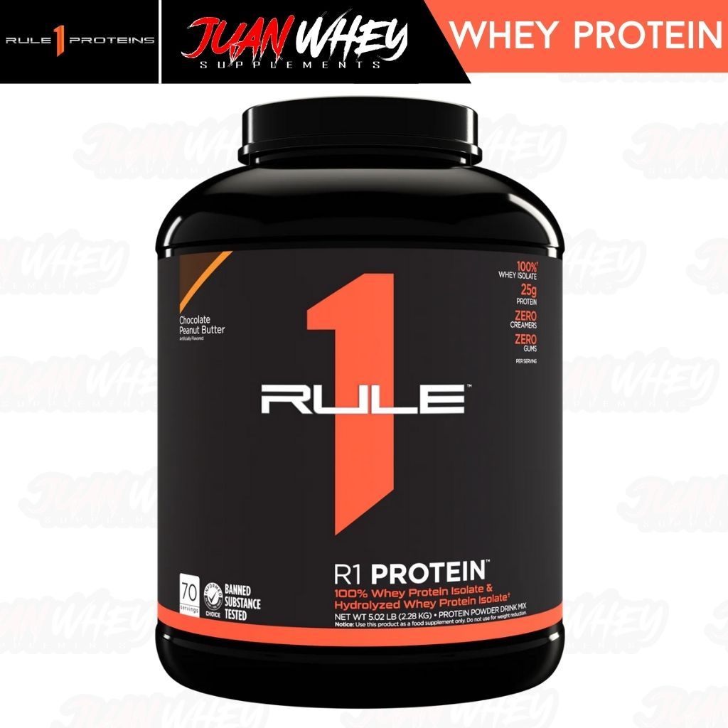 Rule 1 R1 Whey ISOLATE Protein 5LBS - Fast-Acting Pure Hydrolysate Powder Muscle Growth Supplement