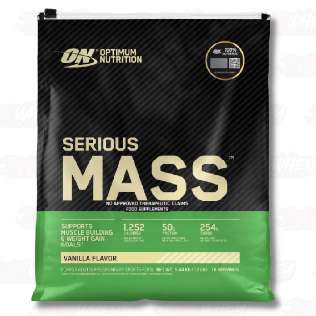 OPTIMUM NUTRITION SERIOUS MASS 12LBS plus FREEBIES