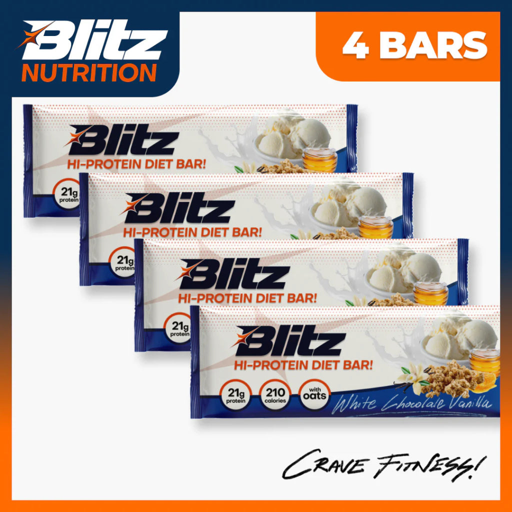 Blitz Protein Bar Variety Pack 2-Var Bundle: Dark Chocolate Dream & White Chocolate Vanilla Freebies