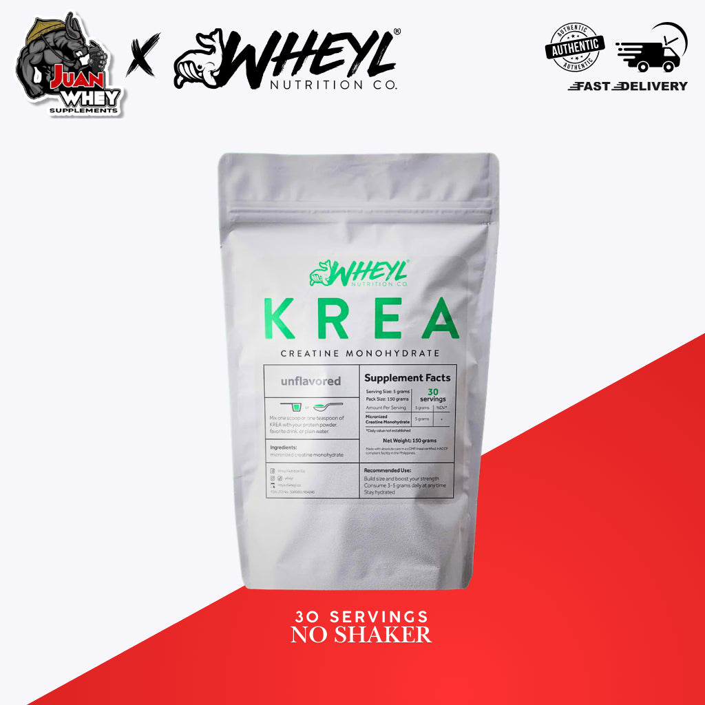 Wheyl Nutrition - Krea Creatine Monohydrate Unflavored 30 & 60 servings with or without Shaker