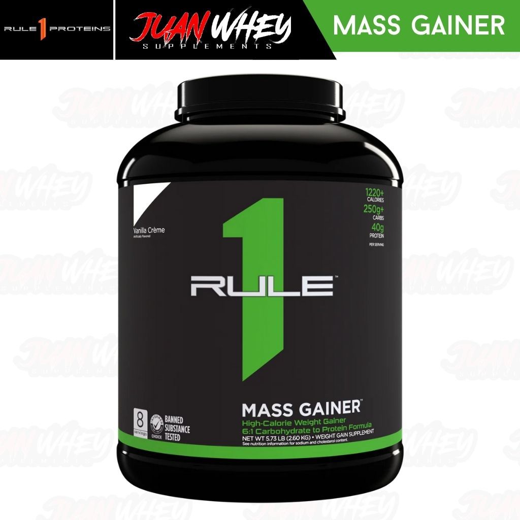 RULE 1 LBS Mass Gainer High-Calorie Weight Gainer 6LBS w/FREE Shaker