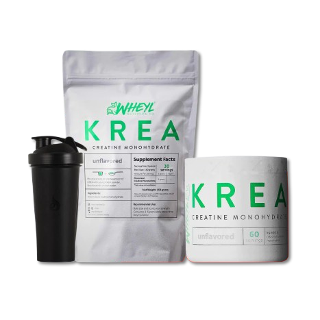 Wheyl Nutrition - Krea Creatine Monohydrate Unflavored 30 & 60 servings with or without Shaker