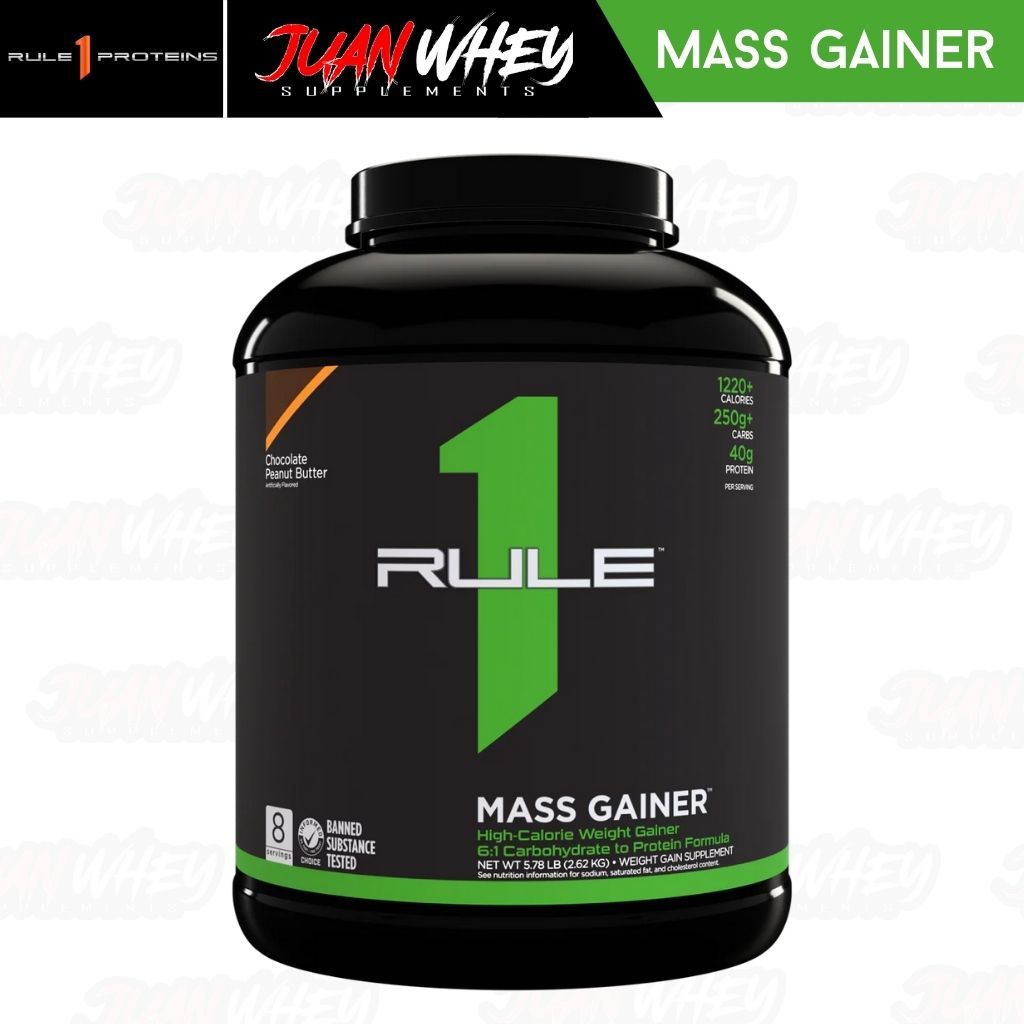 RULE 1 LBS Mass Gainer High-Calorie Weight Gainer 6LBS w/FREE Shaker