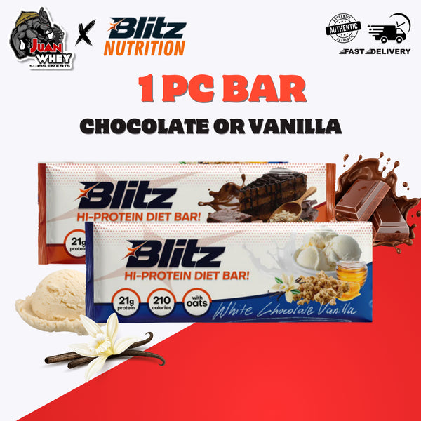 Blitz Nutrition Protein Bar 1 PC Chocolate or Vanilla