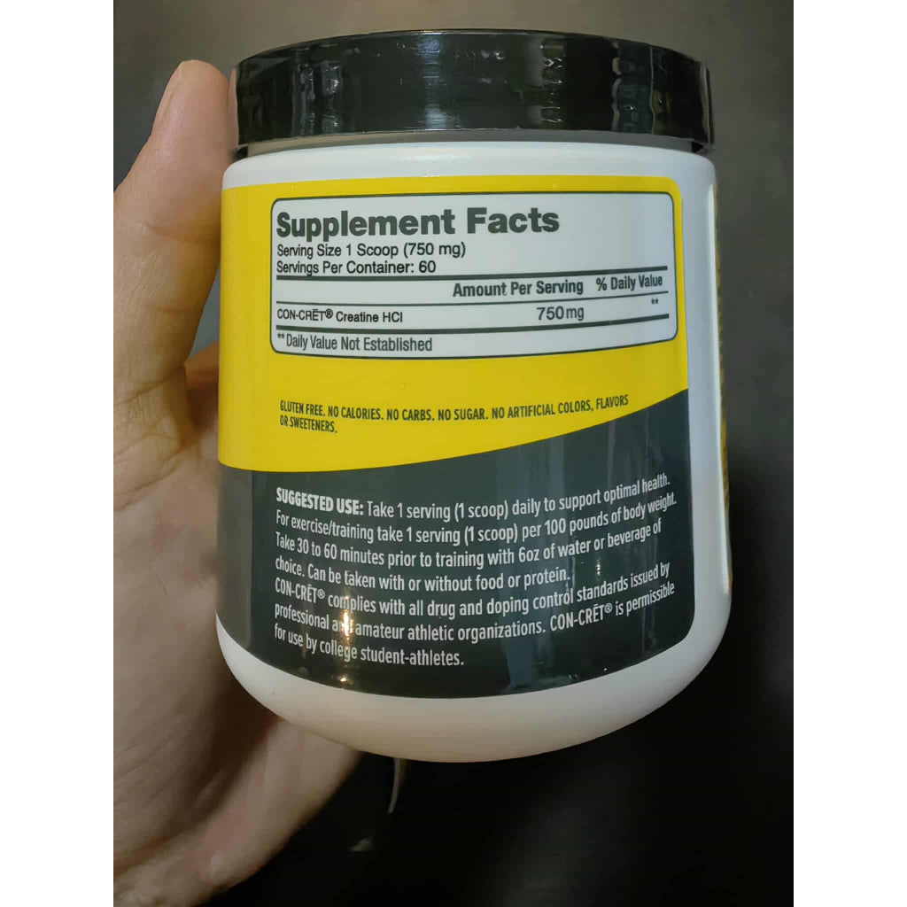 Con-Cret Creatine - Contentrated Pure Creatine HCI 60 servings