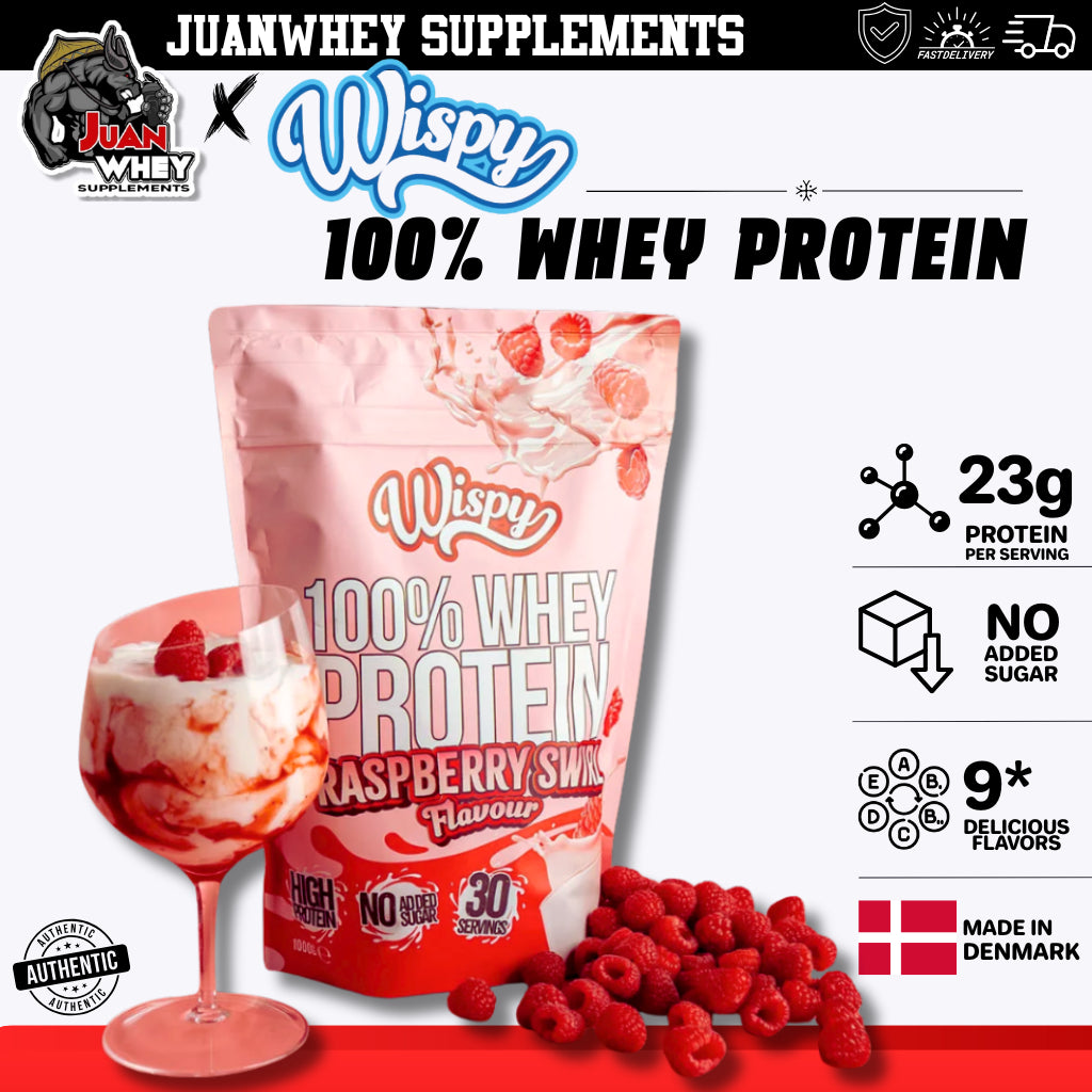 Wispy 100% Whey Protein 1000g 30 Servings with or withour Shaker