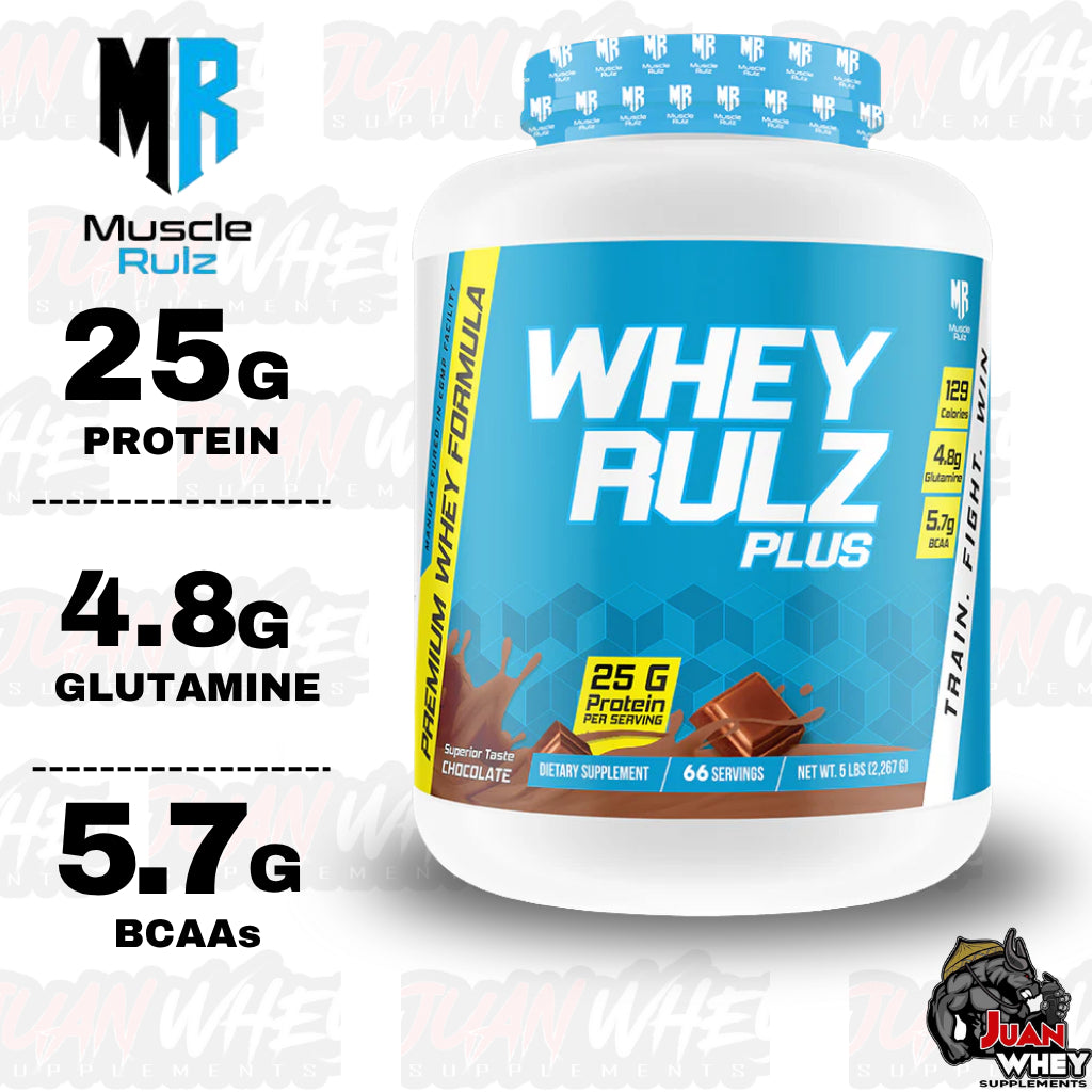 Muscle Rulz Whey Rulz Plus Powder - 5LBS (66 Servings)