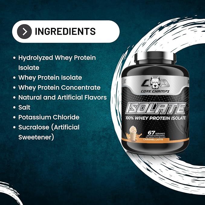 Core Champs ISOLATE 100% Whey Protein Powder 4.41LBS 67 Servings