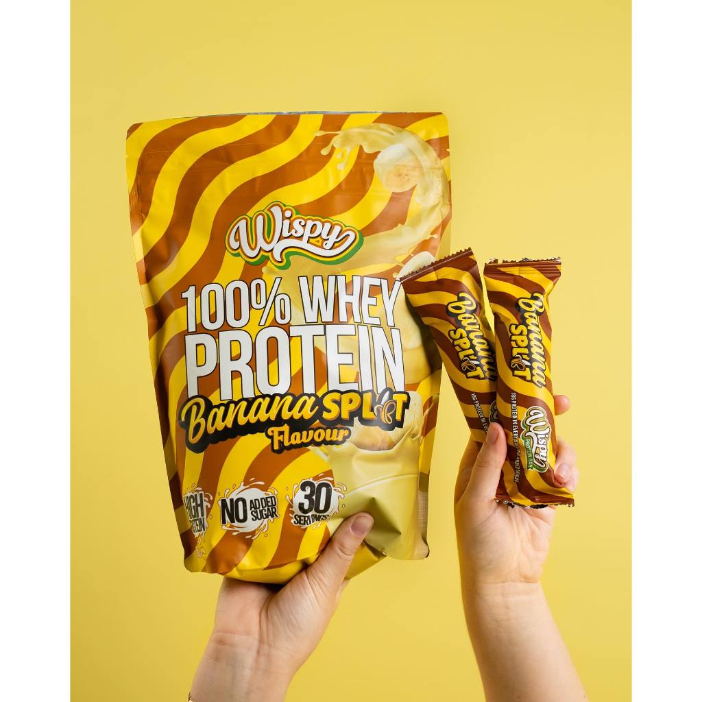 Wispy 100% Whey Protein 1000g 30 Servings with or withour Shaker