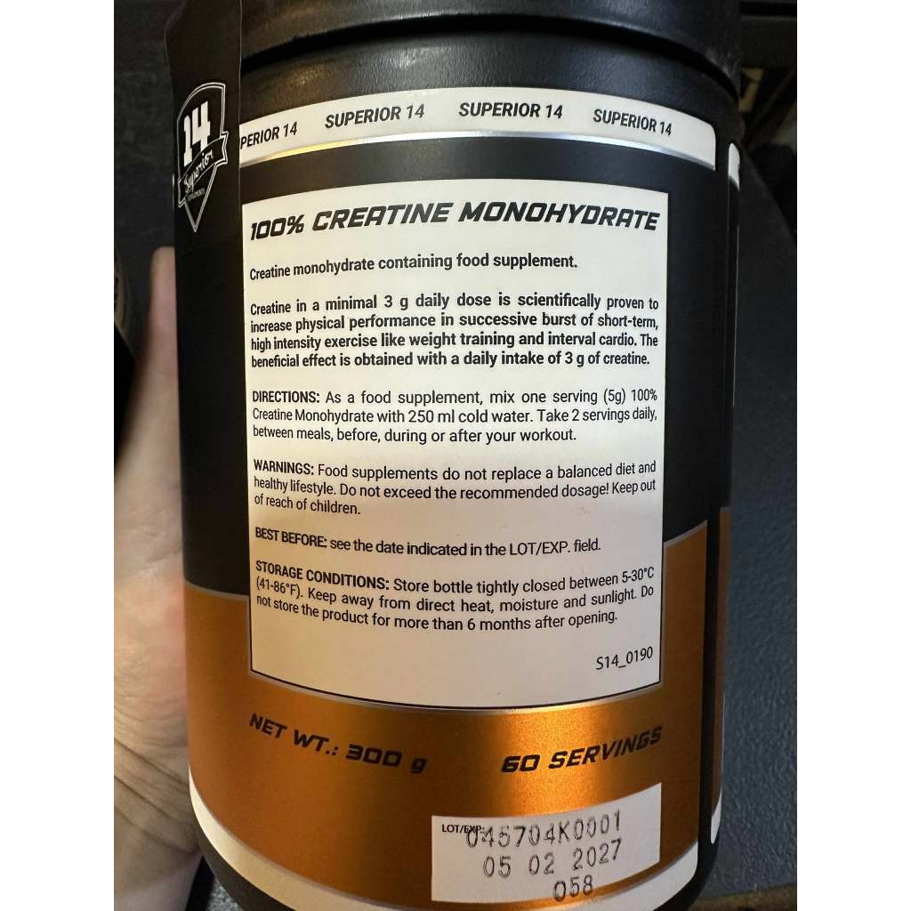 Superior 14 100% Pure Creatine Monohydrate 60 servings Unflavored