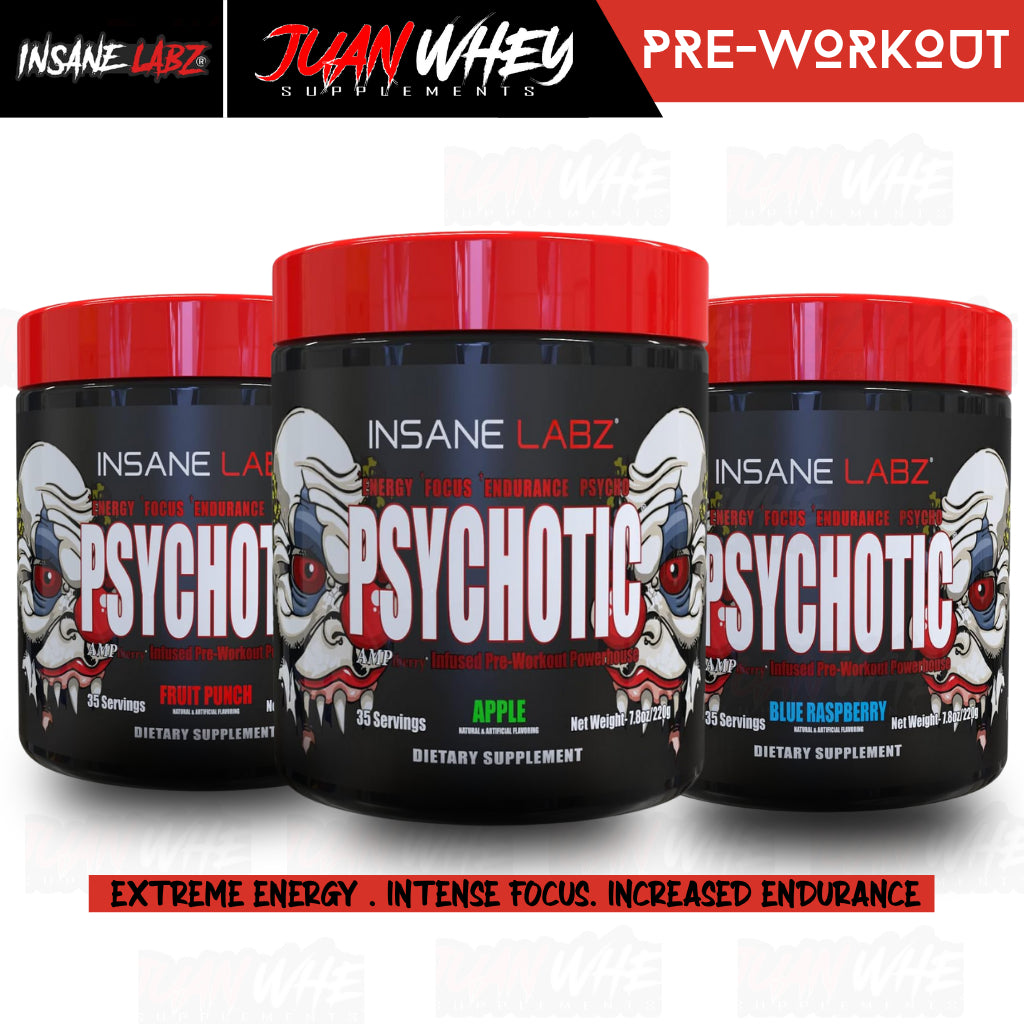 INSANE LABZ PSYCHOTIC PREWORKOUT 35 SERVINGS WITH FREEBIES