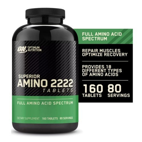 Optimum Nutrition Superior Amino 2222 Amino Acids - 10, 20, 30, 50 and 100 Tablets