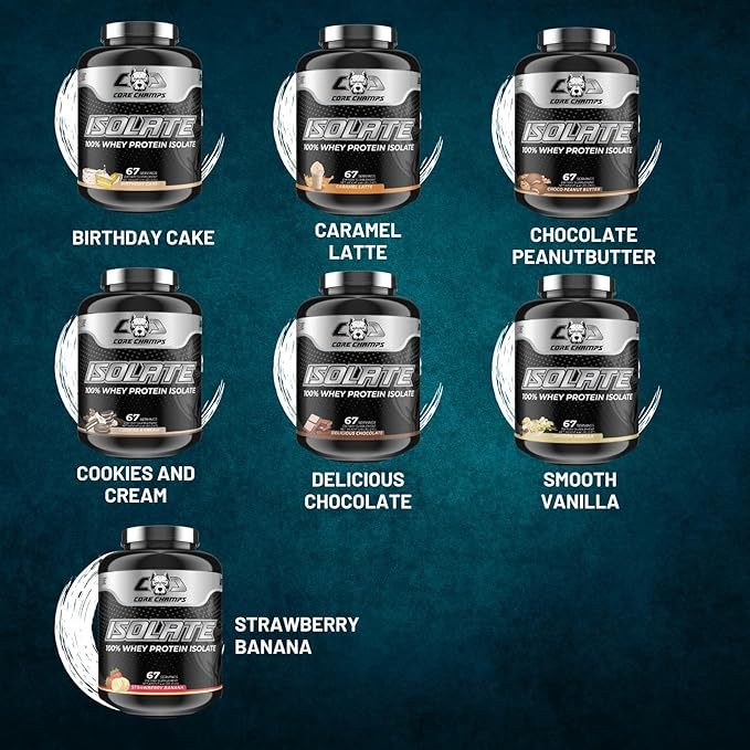 Core Champs ISOLATE 100% Whey Protein Powder 4.41LBS 67 Servings