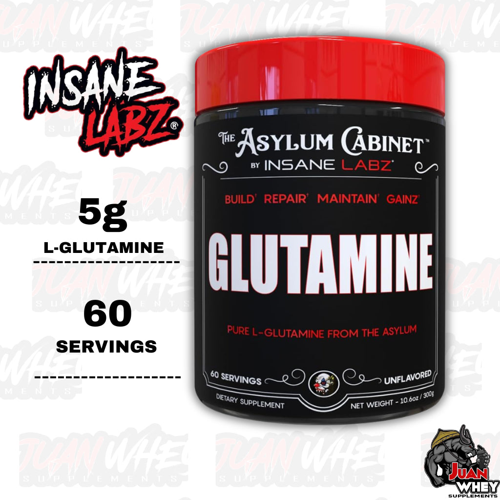 Insane Labz Asylum Cabinet Glutamine 5g per Serving (60 Servings)