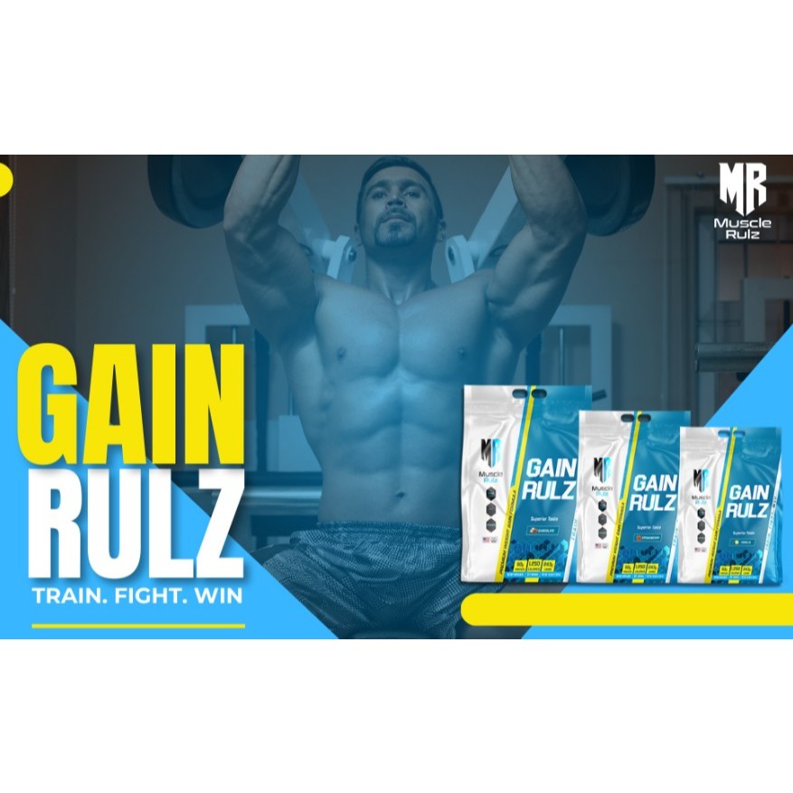 Muscle Rulz Gain Rulz Mass Gainer 16LBS with Free Shaker
