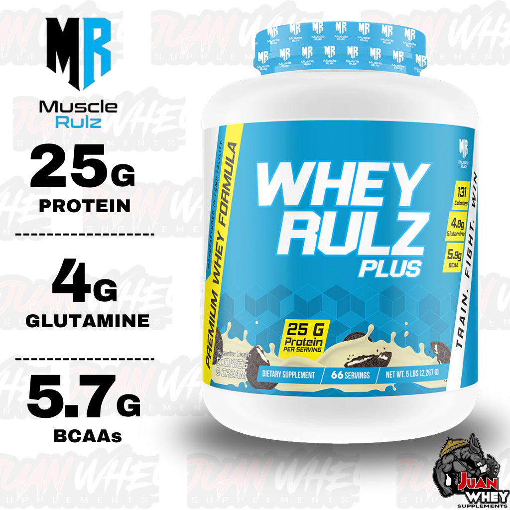 Muscle Rulz Whey Rulz Plus Powder - 5LBS (66 Servings)