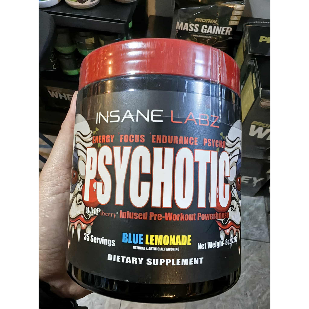 INSANE LABZ PSYCHOTIC PREWORKOUT 35 SERVINGS WITH FREEBIES