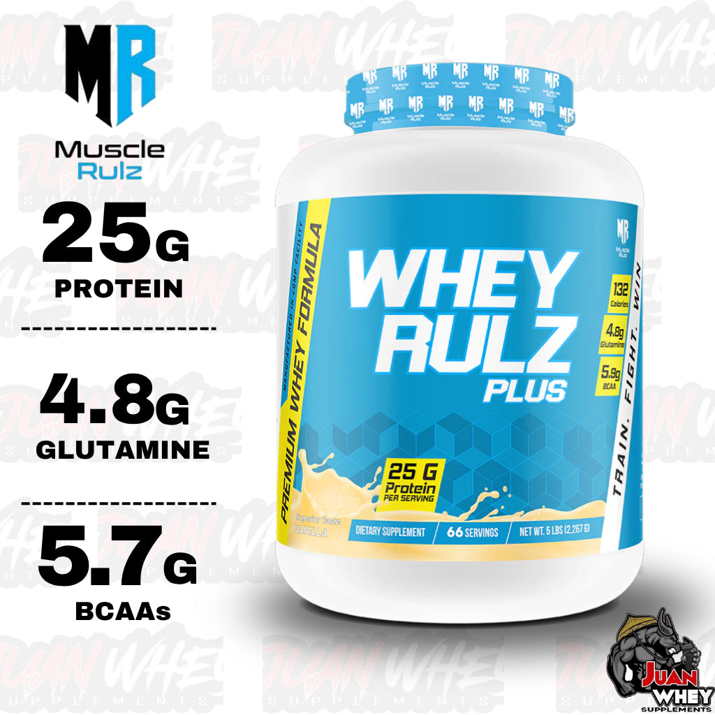 Muscle Rulz Whey Rulz Plus Powder - 5LBS (66 Servings)