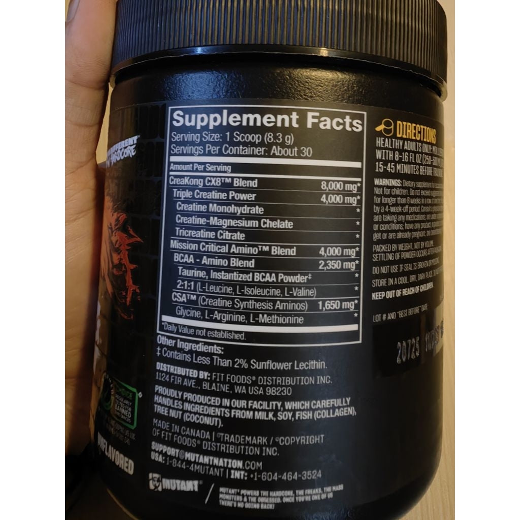 MUTANT CREAKONG CX8 30 SERVINGS | FREEBIES and WITH or WITHOUT SHAKER