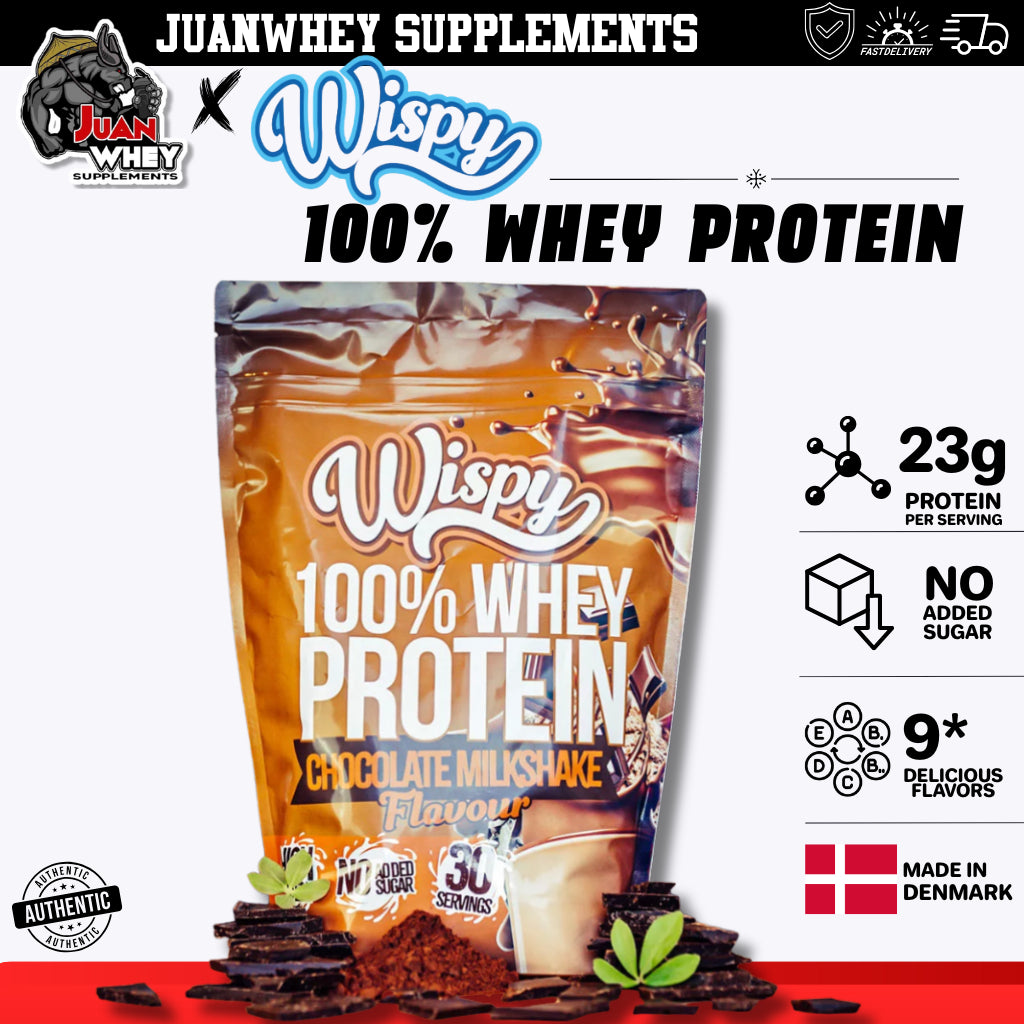Wispy 100% Whey Protein 1000g 30 Servings with or withour Shaker