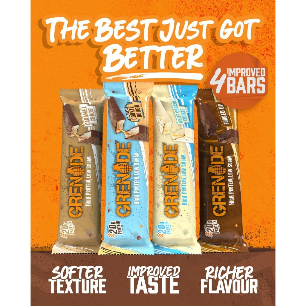 Grenade High-Protein Bars 1 Bar/2 Bars/ 5 Bars Bundle