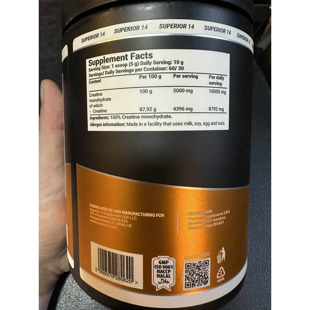 Superior 14 100% Pure Creatine Monohydrate 60 servings Unflavored