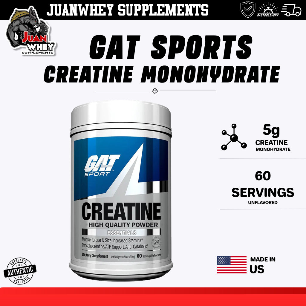 GAT Sports Creatine Monohydrate 60 Servings Unflavored